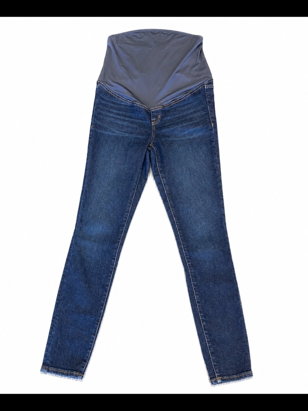 Madewell Blue Denim Maternity Stretch Jeggings with Navy Panel